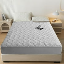 sruoe Fitted Sheet Deep Pocket, Single Fitted Bedsheet, Queen Fitted Sheet Only, Anti-Slip Mattress Cover, Elastic Corners Fit Sheets, Soft Thickened Breathable Durable Fabric Bed Sheets, Gray