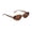 Brown#0909-236, variant on Unisex Oval Sunglasses - Retro 90s Style Lightweight UV Protection Eyewear for Men and Women Black