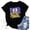 A-Black1456, variant on XIAONU Women's Haiti National Flag Graphic T-Shirt Short-Sleeve Casual Daily Weekend Occasion Tee
