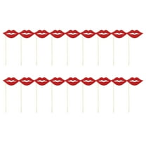 ADDHAT 20Pcs Wooden Photo Booth Props for Birthday Party and Wedding 11.4X2.8X0.2in