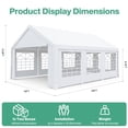 thumbnail image 4 of SANOPY 16x20ft Heavy Duty Party Tent, Outdoor Commercial Canopy with Removable Sidewalls, Gazebo Shelter for Wedding, Outdoor Carport Party Tent for Event, White, 4 of 7