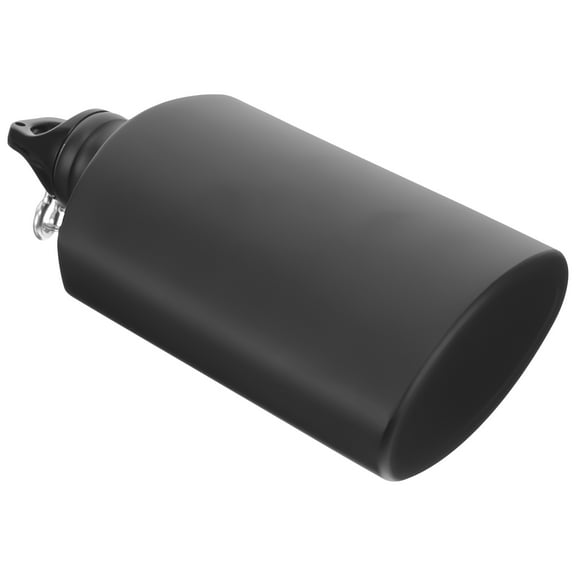 Tineasur Wear Resistant Black Flat Water Bottle Military Canteen Aluminum Alloy for Hiking Camping