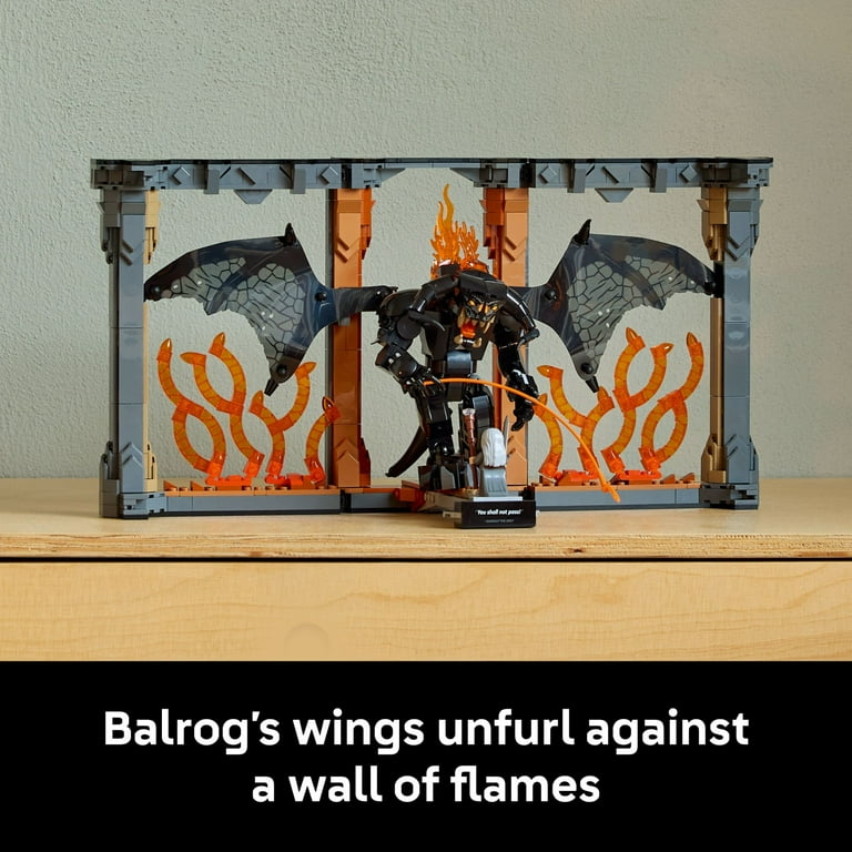 LEGO Icons The Lord of the Rings: Balrog Book Nook Bookshelf Decor