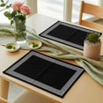 thumbnail image 3 of Geometric Greek Key Design Placemats Set of 6 Black Place Mats Table Mats Kitchen Dining Home Outdoor Party Table Decoration, 3 of 9