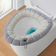 thumbnail image 5 of Kabnic Plush Toilet Seat Cushion - Thick Memory Foam Cover with Non-Slip Grip, Universal Fit for Round/Elongated 14"x18" Seats, Machine Washable, 5 of 7