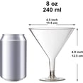 thumbnail image 2 of 12 Pack Plastic Cocktail Glasses, 8 Ounce Shatterproof Martini Cups, Reusable Cocktail Cups, 2 of 4