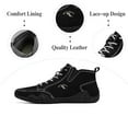 thumbnail image 2 of Mens Leather Casual Boots Lightweight High Boots Outdoor Comfort Walking Boots Slip Resistant Breathable Driving Shoes Black 7 US, 2 of 7