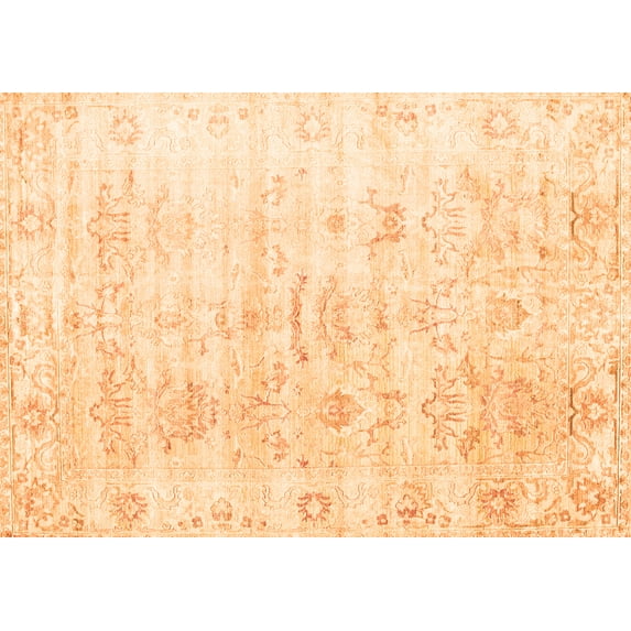 Ahgly Company Indoor Rectangle Persian Orange Traditional Area Rugs, 6' x 9'
