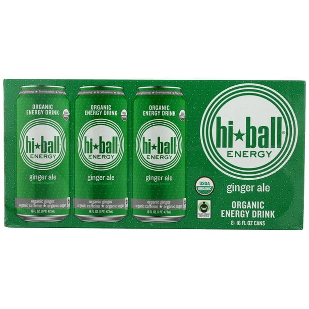 Hi Ball Energy Drink Ginger Ale, 8/16 Fl Oz