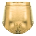 thumbnail image 4 of Zaldita Women Shiny Metallic Panties Briefs Thong Bikini Bottoms Ballet Dance Bottom Shorts Gold M, 4 of 5