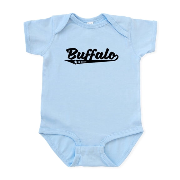 CafePress - Buffalo NY Retro Logo Body Suit - Baby Light Bodysuit, Size Newborn - 24 Months