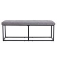 thumbnail image 2 of Tufted Extra-Long Entryway Bench, 51" Bedroom Benches Upholstered Dining Benches, Fabric End of Bed Bench for Bedroom Dining Room Living Room Entryway, Gray, 2 of 5