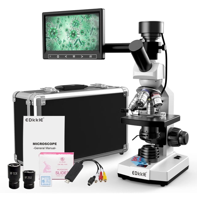 Microscopio monocular compuesto EDKKIE con temperatura constante 40X-25