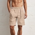 thumbnail image 2 of Mens Corduroy Shorts Lightweight Elastic Waist Drawstring Men Shorts Casual with Pockets Relaxed Fit Summer Beach Shorts for Men, 2 of 9