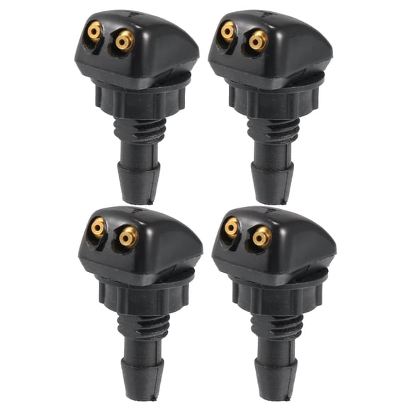 Unique Bargains 4 Pcs Universal Windshield Washer Nozzle Windshield Sprayer Nozzle Black