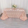 thumbnail image 4 of Efavormart 90"x156" Blush Rose Gold Wave Embroidered Seamless Sequin Rectangle Tablecloth, 4 of 5