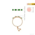 thumbnail image 4 of Angara Natural 0.25 Ct. Emerald with Diamond Stackable Ring in 14K Rose Gold for Women (Ring Size: 12), 4 of 9