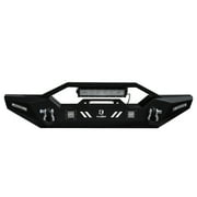 Vijay Compatible with 2018-2019-2020-2021-2022-2023-2024-2025-2026 Jeep Wrangler JL Front and Rear Bumper Textured Black Steel with Lights and D-rings