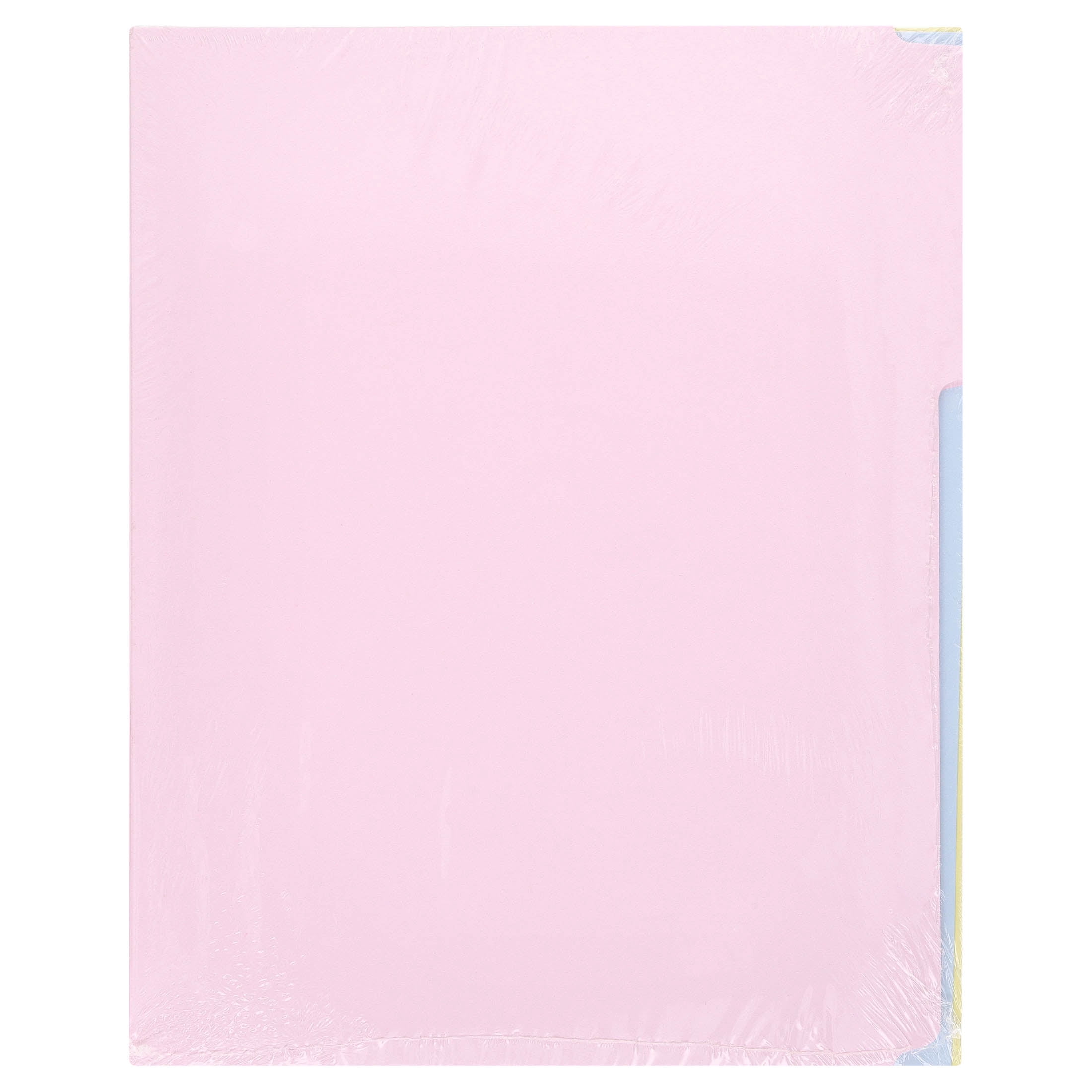 Pen+Gear Letter Size File Folders, Pastel Assorted Colors, 3-Tab, 25 Count