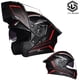 thumbnail image 3 of Casco modular de carreras con doble lente abatible, unisex, estándar para motocicleta, 3 of 5
