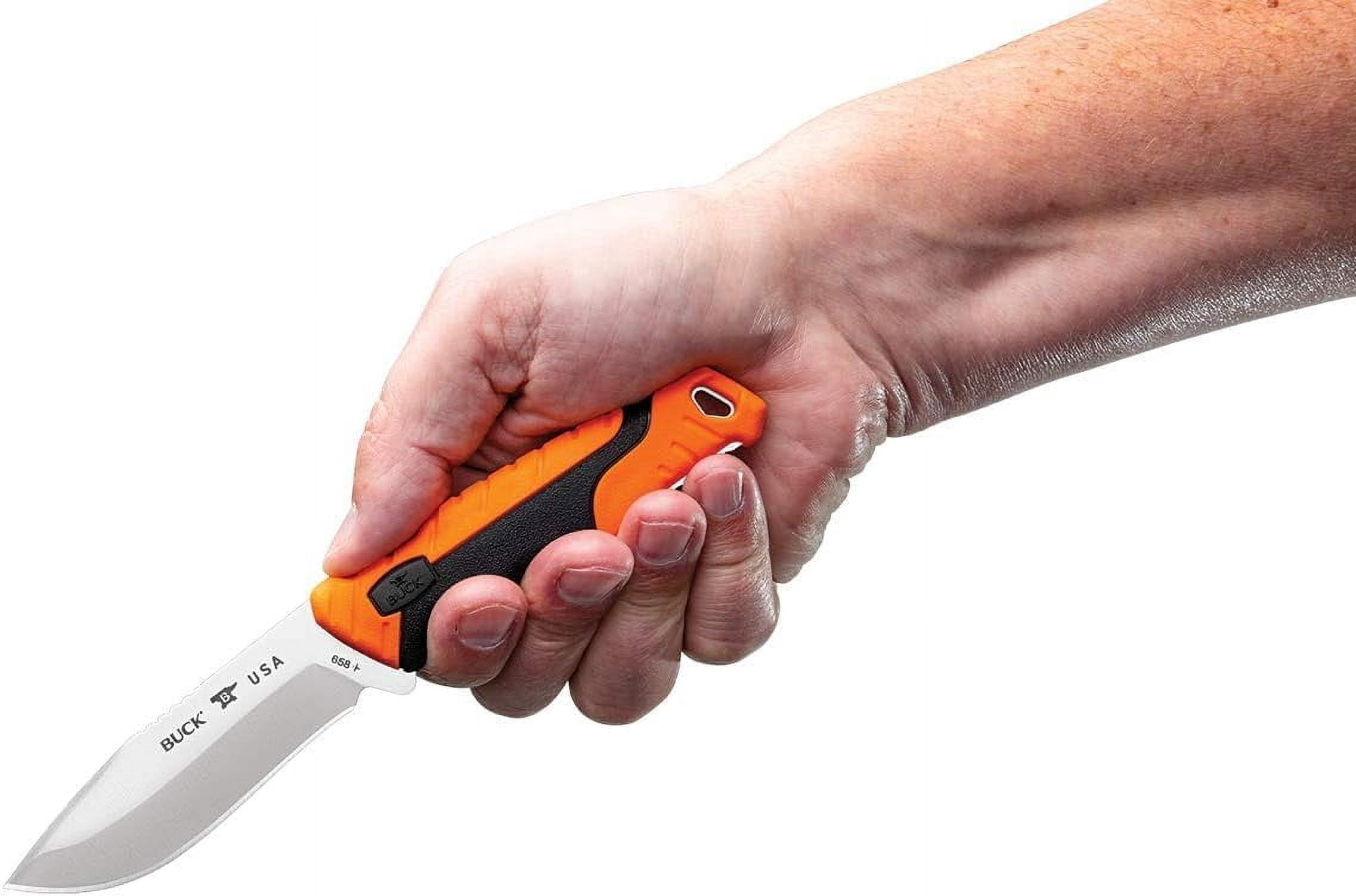 Buck Knives 658 Pursuit Pro Small Fixed Blade Hunting Knife, 3-3/4" S35VN Stainless Steel Blade, Polyester Sheath Included