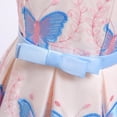 thumbnail image 7 of Summer Savings Clearance! Edvintorg 3-8Years Kids Dresses For Girls Fashion Solid Color Butterfly Embroidery Bowknot Birthday Party Flowers Gown Kids Dresses Princess Costumes For Girls, 7 of 7