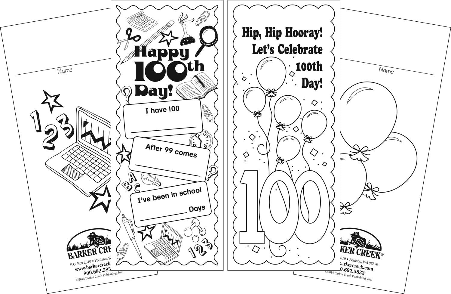 Barker Creek Color Me! Celebrate the Year Bookmarks, Assorted Colors, 240 Count, 8 designs