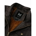 thumbnail image 5 of KVE Men's Faux Leather Jacket Waterproof Motorcycle Bomber Jacket Vintage PU Moto Biker Coat Coffee Large, 5 of 9