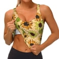 thumbnail image 4 of Lsque Sunflowers Printed Women'S Sports Bra, Compression, Moisture Wicking, High-Impact Sports Bra For Women,Supportive sports bra-Small, 4 of 9