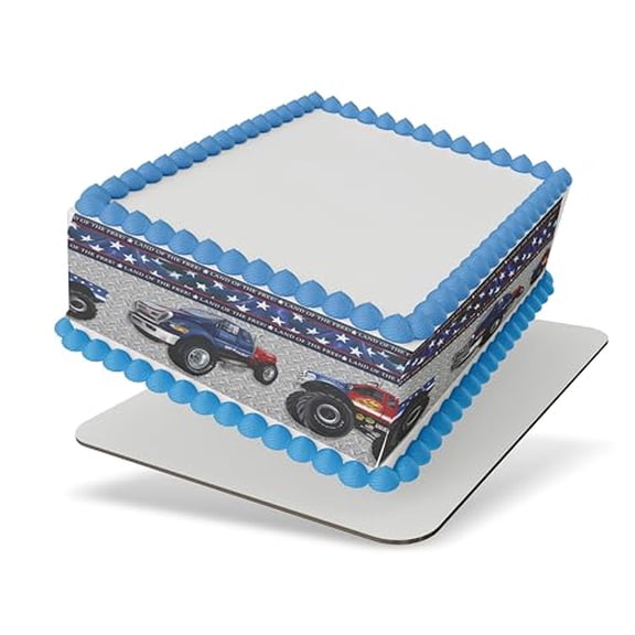 Trucks cake border 3 Strips 2.5x10.5 inchs in size