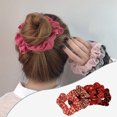 thumbnail image 3 of Hair Scrunchie Elastic Ponytail Ties Fashion Pony Tail Holder Band Bobbles 5PCS Rojo Sunnimix Scrunchie del pelo de las mujeres, 3 of 8