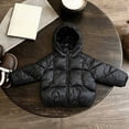 thumbnail image 3 of Jalioing Toddler Kids Puffer Jacket Solid Color Long Sleeve Zipper Winter Coat Thick Thermal Hooded Jacket Outerwear, 3 of 9