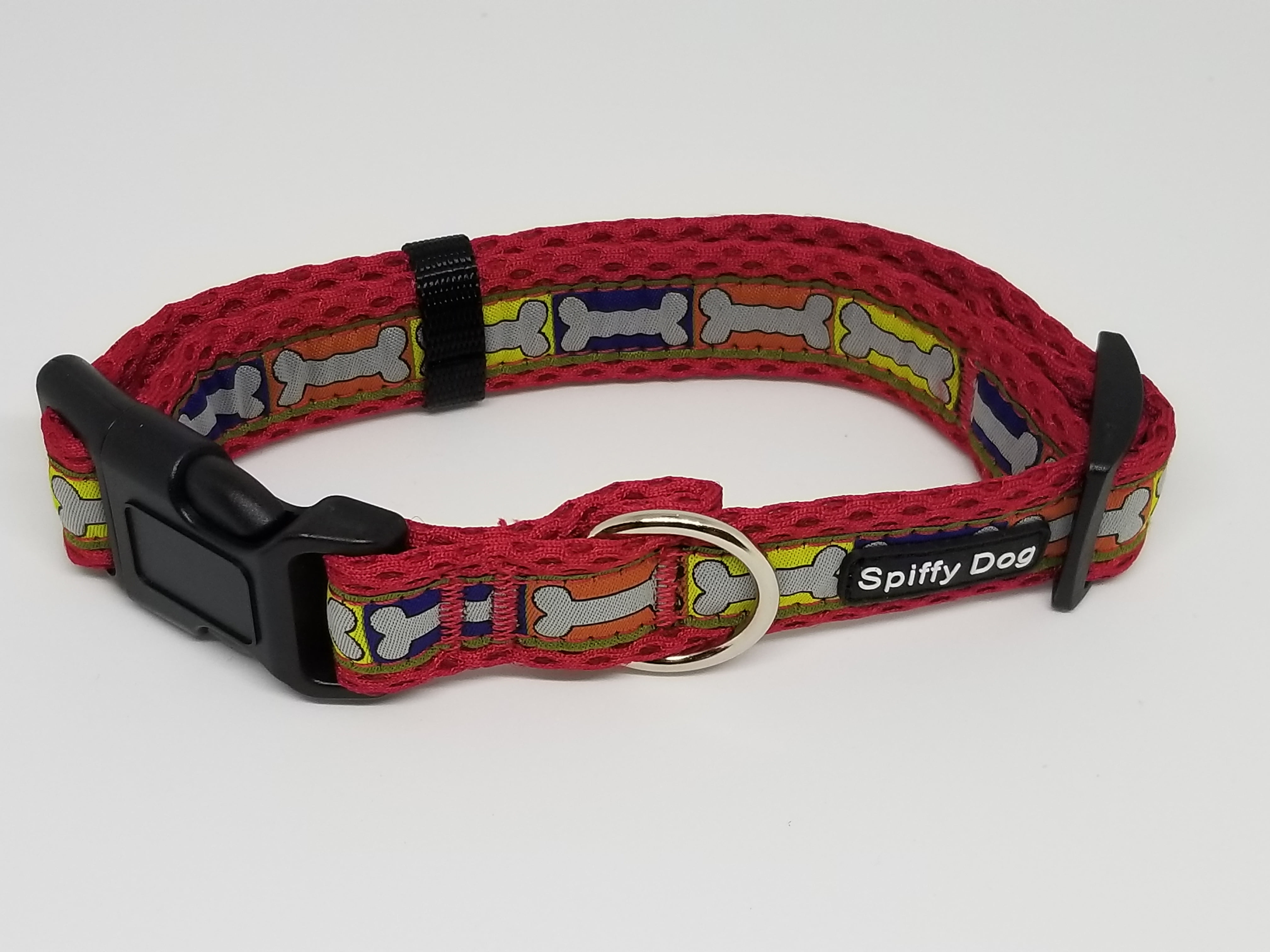 Spiffy Dog Collar Red Bone
