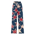 thumbnail image 6 of Women's Baggy Pants Casual Fashion Printed Y10k Drawstring Elastic Waisted Straight Wide Leg Loose Lounge Pant (L, Red), 6 of 6