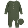 thumbnail image 4 of Modern Moments by Gerber Baby Boy Waffle Long Sleeve Romper, Sizes 0/3-24 Months, 4 of 8