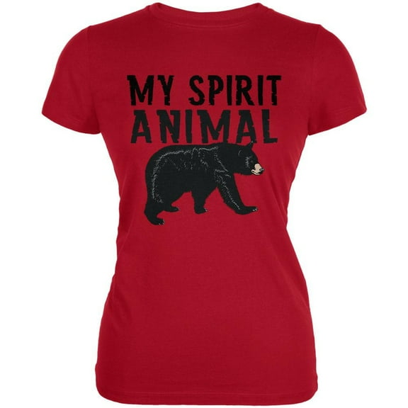 My Spirit Animal Bear Red Juniors Soft T-Shirt - X-Large