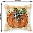 thumbnail image 6 of Fall Pillow Covers 18x18 Set of 2 Orange Pumpkin Leaf Buffalo Plaid Fall Decor Pillowcase Autumn Thanksgiving Decorative Outdoor Throw Pillow Covers Linen Farmhouse Cushion Case for Sofa Home, 6 of 6