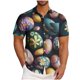 thumbnail image 1 of Blusa y camisa de manga corta con cuello vuelto para hombre, blusa informal de moda con cuello vuelto, blusa estampada de manga corta con botones, blusa de poliéster para hombre, 1 of 5