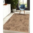 thumbnail image 4 of Jurassic Decorative Rug, Arrangement of Various Dinosaurs Illustrations Skeleton Biology Historic, Quality Carpet for Bedroom Dorm and Living Room, 6 Sizes, Dried Rose, by Ambesonne, 4 of 4