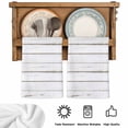 thumbnail image 5 of White Wood Grain Kitchen Towels Set of 3, Vintage Farmhouse Wooden Board Absorbent Dish Towels for Kitchen, Microfiber Hand Towel, Quick Drying Tea Towel for Cleaning Decorative Dishcloths, 5 of 7