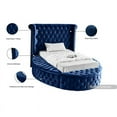 thumbnail image 4 of Meridian Furniture Luxus Navy Velvet Twin Bed, 4 of 5