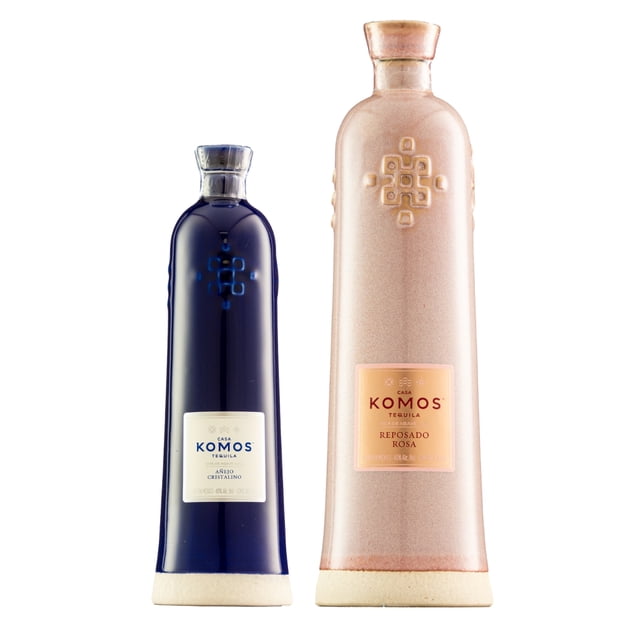 Duo Tequila Komos Reposado 750 Ml Con Añejo Cris 375 Ml Tequila Reposado