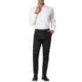 thumbnail image 2 of MODA NOVA Big & Tall Men's Stripe Dress Pants Regular Fit Flat Front Trousers Black LT(US 36), 2 of 6
