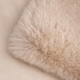 thumbnail image 4 of Phantoscope Deluxe Soft Faux Rabbit Fur Collection Asymmetrical Decorative Home Decor Modern Area Rug, Beige, 4 of 4
