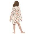 thumbnail image 4 of FORMRS Niños Bathrobe Unisex Hooded Robe Soft Plush Pajamas Sleepwear, Size 2-3T, Small Floral Blooms, 4 of 7