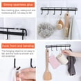 thumbnail image 3 of LNKOO Kitchen Rail Rack Utensil Organizer Wall Mounted Utensil Hanging Rack Multi-Purpose Hanger Hooks for Kitchen Tools, Pot, Towel (6 Hooks), 3 of 7