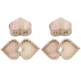 thumbnail image 1 of 4Pcs Solid Wood Jewelry Boxes Heart Shape Gift Storage Boxes for Valentine's Day, 1 of 7