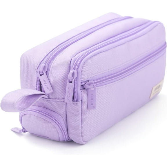 Large Pencil Case High Capacity Holder Box Storage bag Desk Organizer Marker Pouch Pen For Office College Adult (Pink)