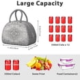 thumbnail image 4 of Bohemian Nordic Style Lunch Bag for Women, Artistic Insulated Reusable Tote, Leakproof and Lightweight, Ideal for Travel, 4 of 4