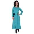 thumbnail image 1 of Moomaya Robe Maxi à Manches Longues, Longue, Boutonnée, Unie, Décontractée, Fendue, 1 of 6